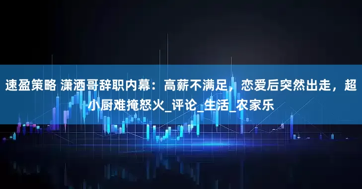 速盈策略 潇洒哥辞职内幕：高薪不满足，恋爱后突然出走，超小厨难掩怒火_评论_生活_农家乐